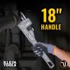 imageKlein Tools 68228 18Inch Cast Iron Pipe Wrench Heavy Duty Adjustable Plumbing Wrench with IBeam Handle 212Inch Jaw CapacityCast Aluminum
