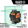 imageKlein Tools 93PLL SelfLeveling Laser Level with Bright Green 3x360Degree Planes Rechargeable Battery Magnetic MountLaser Level