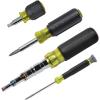 imageKlein Tools 32807MAG 7in1 Nut Driver Magnetic Driver has SAE Hex Nut Sizes 14 to 916Inch Cushion Grip Handle for Added Torque4Piece Driver Kit