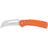imageKlein Tools 44056 Pocket Knife Stainless Steel Hawkbill Blade for Cable Skinning and Line Work Bar Lock Orange Handle with Lanyard Hole