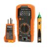 imageKlein Tools 69149P Electrical Test Kit with Digital Multimeter NonContact Voltage Tester and Electrical Outlet Tester Leads and BatteriesMultimeter Kit