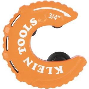 imageKlein Tools 50056 CStyle Copper Tubing Cutter 34Inch Cutting Capacity UltraCompact for Tight Spaces FreeSpinning Rollers