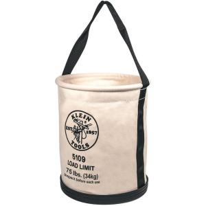 imageKlein Tools 5109S Canvas Bucket Straight Wall Tool Bucket Swivel with Swivel Snap 75Pound Load RatedStandard