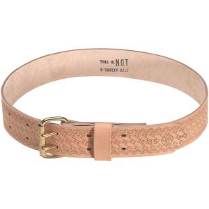 imageKlein Tools 5415S Tool Belt HeavyDuty Leather Work Belt for Contractors Construction Carpenters Electricians Framers Ironworkers SmallSmall