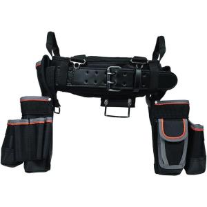 imageKlein Tools 55427 Tradesman Pro Electricians Padded Tool Belt and Tool Pouch Combo for Longwear Comfort and Durability Size MediumLarge