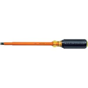 imageKlein Tools 6027INS Flathead Screwdriver Made in USA 516Inch Cabinet Tip Insulated 7Inch Shank8Inch Shank