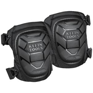 imageKlein Tools 60895 Knee Pads for Men and Women SemiRound Stabilizer Gel Knee Pads with Adjustable Straps for Construction BlackSemiRound