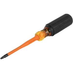 imageKlein Tools 6944INS Insulated Screwdriver 1000V Slim Profile Tip 2 Square with 4Inch Shank CushionGrip Handle