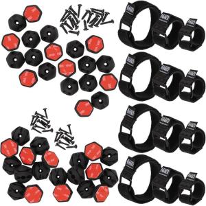 imageKlein Tools 80070 Cable Management Kit with Hook and Loop Cinch Straps SelfAdhesive Cable Mounting Clips 52Piece