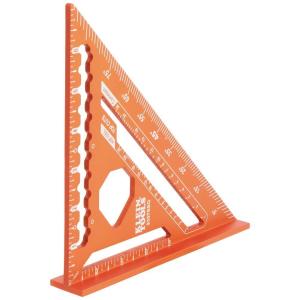 imageKlein Tools 9357SSQ Rafter Square 7Inch Double Laser Etched Aluminum MultiFunctional Carpenter Measuring Layout Tool Triangle Ruler for WoodworkingRafter Square  7Inch