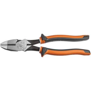 imageKlein Tools D2139NECRINS Side Cutting and Crimping Pliers Made in USA New England Nose Insulated 9InchHeavy Duty Cutting Slim Handle