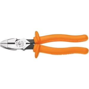 imageKlein Tools D2139NECRINS Side Cutting and Crimping Pliers Made in USA New England Nose Insulated 9InchStandard