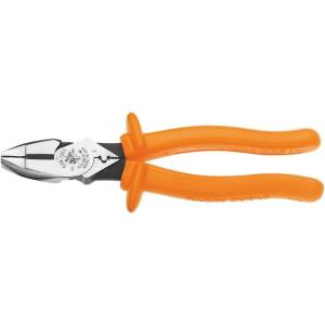 imageKlein Tools D2139NECRINS Side Cutting and Crimping Pliers Made in USA New England Nose Insulated 9InchWith Crimping