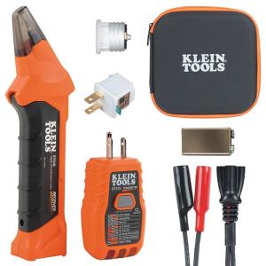 imageKlein Tools ET310KIT AC Circuit Breaker Finder Kit Electric Tester GFCI Tester Leads Adapters and Case