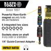 imageKlein Tools 32900 Impact Driver 7in1 Impact Socket Set with Handle Flip Socket with 6 SAE Sizes and 14Inch Bit Holder