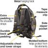 imageKlein Tools 55485 Tool Bag Backpack Durable Electrician Backpack with 48 Pockets for Hand Tools Waterproof Bottom Removable Tool Carrier