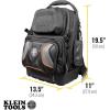 imageKlein Tools 55485 Tool Bag Backpack Durable Electrician Backpack with 48 Pockets for Hand Tools Waterproof Bottom Removable Tool Carrier