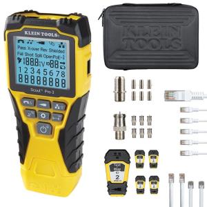 imageKlein Tools VDV501853 Coaxial Cable Tester Scout Pro 3 with TestnMap Remote Includes Remotes 2  6 Tests Voice Data and Video CablewTest  Map Remotes  PoE