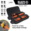 imageKlein Tools 32288 Insulated Screwdriver 8in1 Screwdriver Set with Interchangeable Blades 3 Phillips 3 Slotted and 2 Square Tips8in1