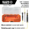 imageKlein Tools 32787 64Piece MicroRatchet Bit Precision Driver Set with Modular Case Magnetic Precision Standard Bits and Nut DriversMODbox Ratchet  Driver Set