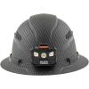 imageKlein Tools 60347 Hard Hat Vented Full Brim Class C Premium KARBN Pattern Rechargeable Lamp Padded SweatWicking Sweatband Top Pad