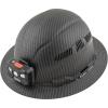 imageKlein Tools 60347 Hard Hat Vented Full Brim Class C Premium KARBN Pattern Rechargeable Lamp Padded SweatWicking Sweatband Top Pad