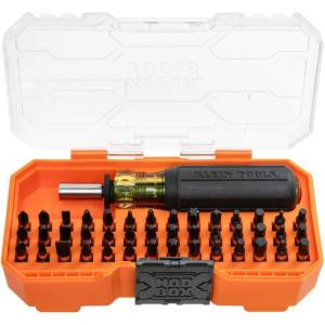 imageKlein Tools 32787 64Piece MicroRatchet Bit Precision Driver Set with Modular Case Magnetic Precision Standard Bits and Nut DriversDriver Set