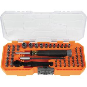 imageKlein Tools 32787 64Piece MicroRatchet Bit Precision Driver Set with Modular Case Magnetic Precision Standard Bits and Nut DriversRatchet  Driver Set