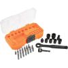 imageKlein Tools 65400 KNECT 15Piece Pass Through Socket Set SAE Impact Socket Set with MODbox Case Sockets Bits Accessories and 38Inch Drive Adapter14Inch Pass Through Kit