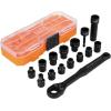 imageKlein Tools 65400 KNECT 15Piece Pass Through Socket Set SAE Impact Socket Set with MODbox Case Sockets Bits Accessories and 38Inch Drive Adapter38Inch Pass Through Kit