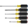 imageKlein Tools 80031C 5Piece ColorCoded Screwdriver Set Made in USA featureing Precision Tips CushionGrip Handles 2 Slotted 2 Phillips 1 Square Great for Home Improvement