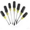 imageKlein Tools 85076 Screwdriver Set Made in USA Slotted and Phillips Screwdrivers with NonSlip CushionGrip Handles and TipIdent 7Piece7Piece Set
