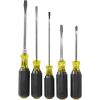 imageKlein Tools 85078 Screwdriver Set Made in USA AllPurpose Screwdriver Kit has 4 Phillips and 4 Flat Head Tips NonSlip Cushion Grip 8Piece5Piece Set