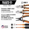 imageKlein Tools 94130 1000V Insulated Screwdriver Tool Set with 2 Phillips and 14Inch Cabinet Slim Tips 2 Pliers and Wire Stripper