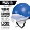 imageKlein Tools Safety Helmet Vented Class C Safety Hard Hat Removable Chin Strap Adjustable VentsWhite Hardhat with Clear Visor