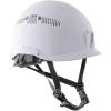 imageKlein Tools Safety Helmet Vented Class C Safety Hard Hat Removable Chin Strap Adjustable VentsWhite Hardhat with Gray Visor