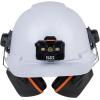 imageKlein Tools Safety Helmet Vented Class C Safety Hard Hat Removable Chin Strap Adjustable VentsWhite Safety Helmet w  Earmuffs