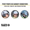 imageKlein Tools Safety Helmet Vented Class C Safety Hard Hat Removable Chin Strap Adjustable VentsWhite Safety Helmet w  Earmuffs