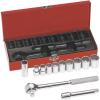 imageKlein Tools 65502 38Inch Drive Deep Socket Wrench Set Hinged Metal Storage Box Included 8Piece12Piece