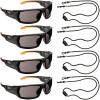 imageKlein Tools 80055 Safety Glasses Kit Professional Safety Glasses with Full Frame Gray Lens and Breakaway Lanyard 8Piece