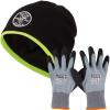 imageKlein Tools 80094 Winter PPE Kit with Knit Beanie and XL Winter Dipped Knit Glove 2PieceWinter Kit  Large