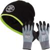 imageKlein Tools 80094 Winter PPE Kit with Knit Beanie and XL Winter Dipped Knit Glove 2PieceWinter Kit  XLarge