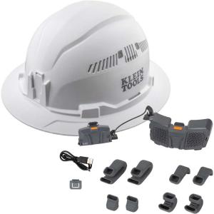 imageKlein Tools 80096 Hard Hat Fan Kit Full Brim White Hard Hat with Cooling Fan 2Piece