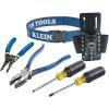 imageKlein Tools 80080 Hand Tool Kit includes 2 Screwdrivers Made in USA 3 Pliers Wire Stripper and Cutter for Electricians 6PieceTrimOut Kit
