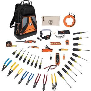 imageKlein Tools 80141 Hand Tools Kit includes Pliers Screwdrivers Nut Drivers Backpack and More Jobsite Tools 41Piece41 Piece