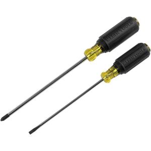 imageKlein Tools 85742 Screwdriver Set Made in USA 316 Cabinet and 2 Phillips Precision Machined Tips CushionGrip Handles Round Shank 2Piece