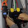 imageKlein Tools CL120KIT Clamp Meter Electrical Test Kit AC Auto Ranging 400 Amp Backlit Display Includes GFCI TesterLine SplitterPouchLeads3 x AAA