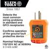 imageKlein Tools ET40VP Voltage Test Kit GFCI Receptacle Tester ACDC Voltage Tester Detects Common Electrical Wiring ProblemsTester Kit