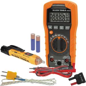 imageKlein Tools 80130 Multimeter Tester Kit Digital Multimeter AutoRange 600V and NonContact Voltage Detector Pen 50V to 1000V AC 2Piece
