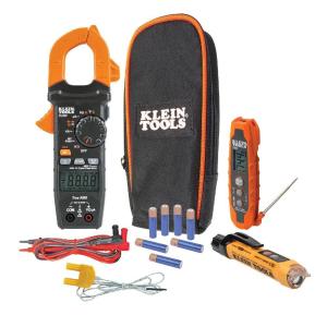 imageKlein Tools CL320 Digital Clamp Meter HVAC AC Autoranging 400A ACDC Voltage TRMS DC Microamps Resistance Frequency NCVT Temp MoreTest Kit